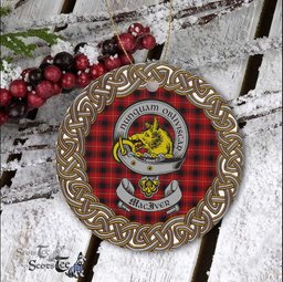 MacIver Celtic Circle Plaid Ornament Gift. Christmas Tree Ornament Tartan Ornament Great Christmas Ornaments Gift
