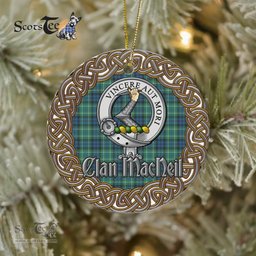 MacNeill Of Colonsay Celtic Circle Plaid Ornament Gift. Christmas Tree Ornament Tartan Ornament Great Christmas Ornaments Gift