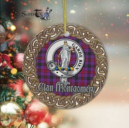 Montgomery Celtic Circle Plaid Ornament Gift. Christmas Tree Ornament Tartan Ornament Great Christmas Ornaments Gift