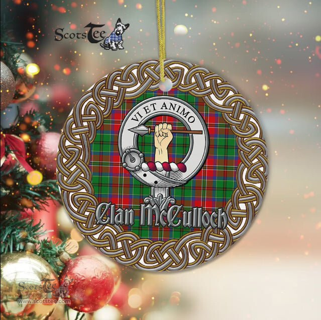 McCulloch Celtic Circle Plaid Ornament Gift. Christmas Tree Ornament Tartan Ornament Great Christmas Ornaments Gift