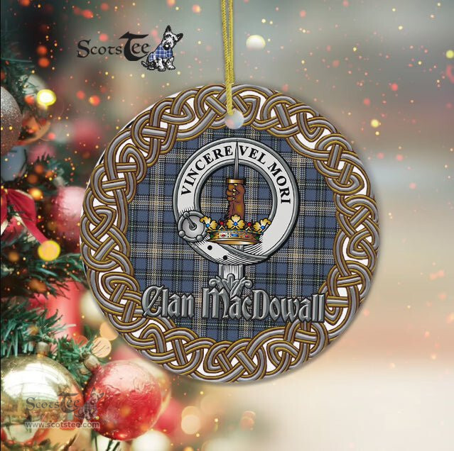 MacDowall Celtic Circle Plaid Ornament Gift. Christmas Tree Ornament Tartan Ornament Great Christmas Ornaments Gift