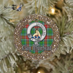 Muirhead Celtic Circle Plaid Ornament Gift. Christmas Tree Ornament Tartan Ornament Great Christmas Ornaments Gift