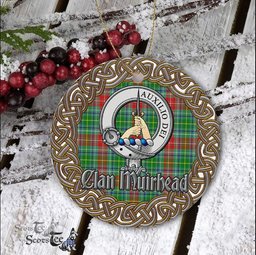Muirhead Celtic Circle Plaid Ornament Gift. Christmas Tree Ornament Tartan Ornament Great Christmas Ornaments Gift