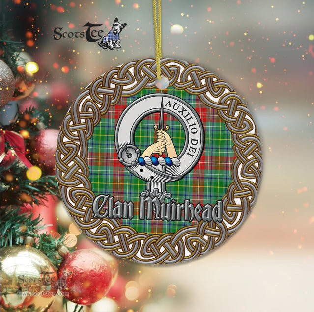 Muirhead Celtic Circle Plaid Ornament Gift. Christmas Tree Ornament Tartan Ornament Great Christmas Ornaments Gift