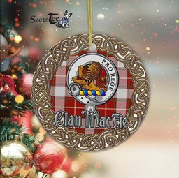 MacFie Celtic Circle Plaid Ornament Gift. Christmas Tree Ornament Tartan Ornament Great Christmas Ornaments Gift