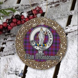 Montgomery Celtic Circle Plaid Ornament Gift. Christmas Tree Ornament Tartan Ornament Great Christmas Ornaments Gift