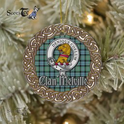 Melville Celtic Circle Plaid Ornament Gift. Christmas Tree Ornament Tartan Ornament Great Christmas Ornaments Gift
