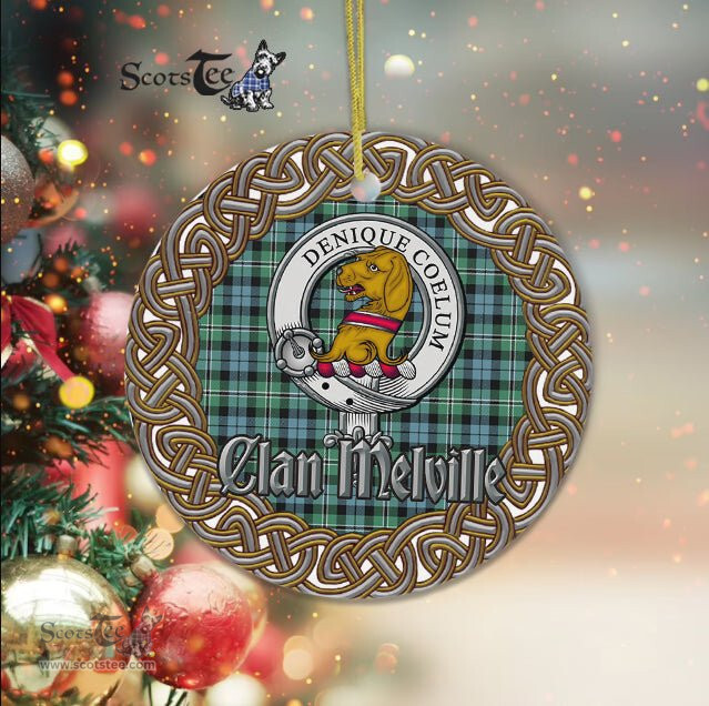 Melville Celtic Circle Plaid Ornament Gift. Christmas Tree Ornament Tartan Ornament Great Christmas Ornaments Gift