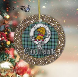 Melville Celtic Circle Plaid Ornament Gift. Christmas Tree Ornament Tartan Ornament Great Christmas Ornaments Gift
