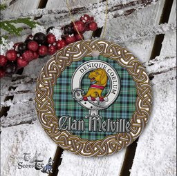 Melville Celtic Circle Plaid Ornament Gift. Christmas Tree Ornament Tartan Ornament Great Christmas Ornaments Gift