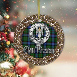Preston Hunting Celtic Circle Plaid Ornament Gift. Christmas Tree Ornament Tartan Ornament Great Christmas Ornaments Gift