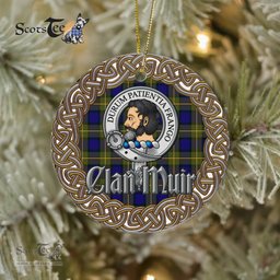 Muir Celtic Circle Plaid Ornament Gift. Christmas Tree Ornament Tartan Ornament Great Christmas Ornaments Gift
