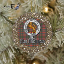 MacIntosh Celtic Circle Plaid Ornament Gift. Christmas Tree Ornament Tartan Ornament Great Christmas Ornaments Gift