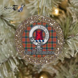 MacNaughton Celtic Circle Plaid Ornament Gift. Christmas Tree Ornament Tartan Ornament Great Christmas Ornaments Gift
