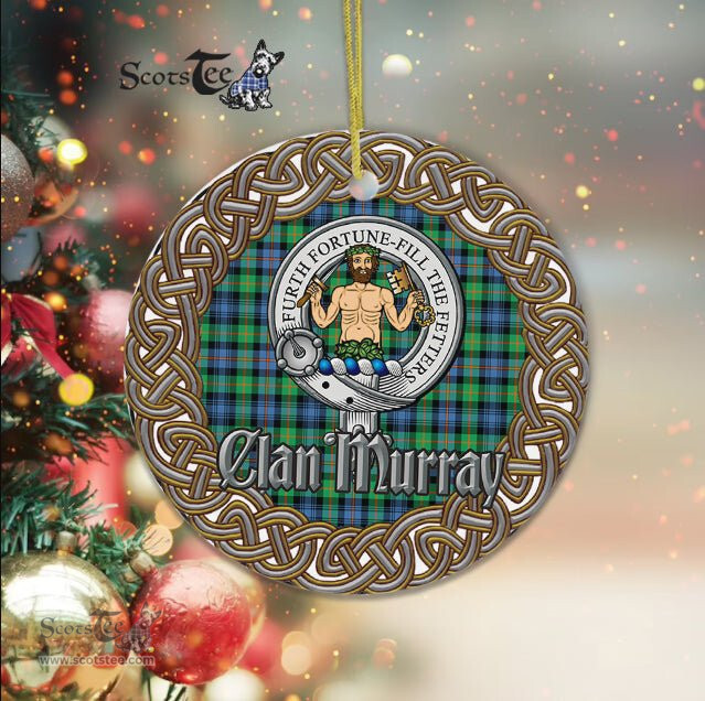 Murray Of Athole Celtic Circle Plaid Ornament Gift. Christmas Tree Ornament Tartan Ornament Great Christmas Ornaments Gift