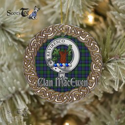 MacEwan Celtic Circle Plaid Ornament Gift. Christmas Tree Ornament Tartan Ornament Great Christmas Ornaments Gift