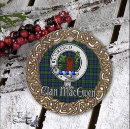 MacEwan Celtic Circle Plaid Ornament Gift. Christmas Tree Ornament Tartan Ornament Great Christmas Ornaments Gift
