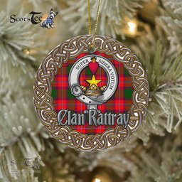 Rattray Celtic Circle Plaid Ornament Gift. Christmas Tree Ornament Tartan Ornament Great Christmas Ornaments Gift
