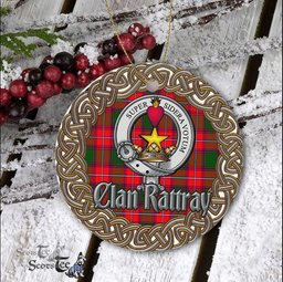Rattray Celtic Circle Plaid Ornament Gift. Christmas Tree Ornament Tartan Ornament Great Christmas Ornaments Gift