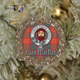 MacNab Celtic Circle Plaid Ornament Gift. Christmas Tree Ornament Tartan Ornament Great Christmas Ornaments Gift
