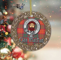 MacNab Celtic Circle Plaid Ornament Gift. Christmas Tree Ornament Tartan Ornament Great Christmas Ornaments Gift