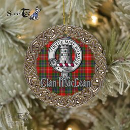 MacLean Celtic Circle Plaid Ornament Gift. Christmas Tree Ornament Tartan Ornament Great Christmas Ornaments Gift