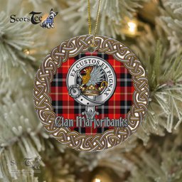 Marjoribanks Celtic Circle Plaid Ornament Gift. Christmas Tree Ornament Tartan Ornament Great Christmas Ornaments Gift