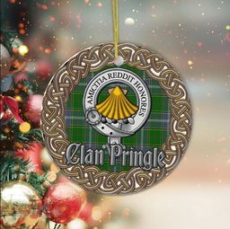 Pringle Celtic Circle Plaid Ornament Gift. Christmas Tree Ornament Tartan Ornament Great Christmas Ornaments Gift