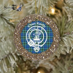 Keith Celtic Circle Plaid Ornament Gift. Christmas Tree Ornament Tartan Ornament Great Christmas Ornaments Gift