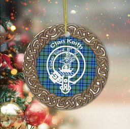Keith Celtic Circle Plaid Ornament Gift. Christmas Tree Ornament Tartan Ornament Great Christmas Ornaments Gift