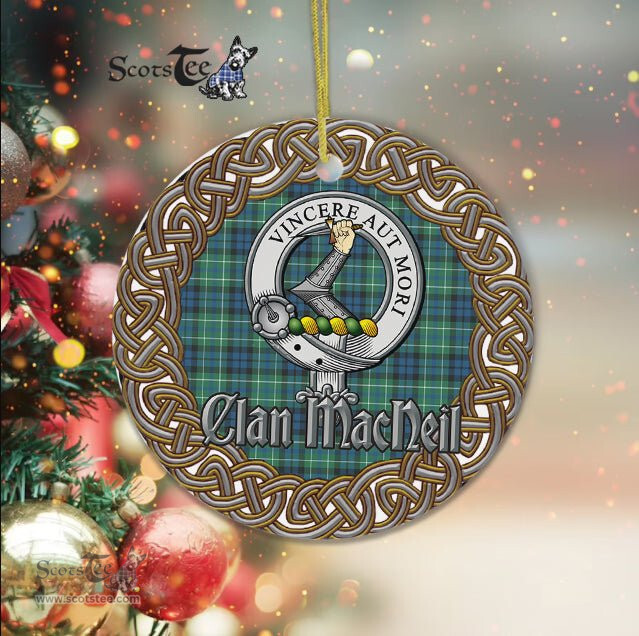 MacNeill Of Colonsay Celtic Circle Plaid Ornament Gift. Christmas Tree Ornament Tartan Ornament Great Christmas Ornaments Gift