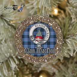 MacNeill Of Barra Celtic Circle Plaid Ornament Gift. Christmas Tree Ornament Tartan Ornament Great Christmas Ornaments Gift