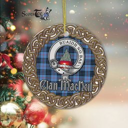 MacNeill Of Barra Celtic Circle Plaid Ornament Gift. Christmas Tree Ornament Tartan Ornament Great Christmas Ornaments Gift