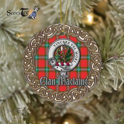 MacLaine Celtic Circle Plaid Ornament Gift. Christmas Tree Ornament Tartan Ornament Great Christmas Ornaments Gift