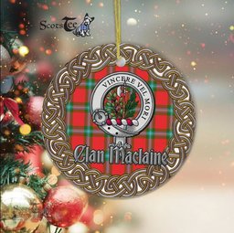 MacLaine Celtic Circle Plaid Ornament Gift. Christmas Tree Ornament Tartan Ornament Great Christmas Ornaments Gift