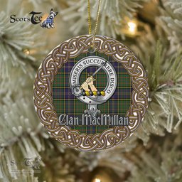 MacMillan Celtic Circle Plaid Ornament Gift. Christmas Tree Ornament Tartan Ornament Great Christmas Ornaments Gift