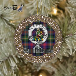 MacLennan Celtic Circle Plaid Ornament Gift. Christmas Tree Ornament Tartan Ornament Great Christmas Ornaments Gift