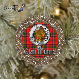 Munro Celtic Circle Plaid Ornament Gift. Christmas Tree Ornament Tartan Ornament Great Christmas Ornaments Gift