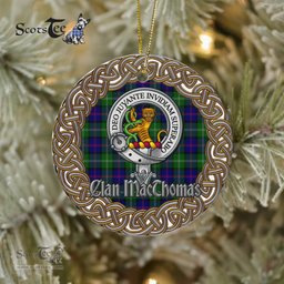 MacThomas Celtic Circle Plaid Ornament Gift. Christmas Tree Ornament Tartan Ornament Great Christmas Ornaments Gift