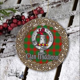 Middleton Celtic Circle Plaid Ornament Gift. Christmas Tree Ornament Tartan Ornament Great Christmas Ornaments Gift