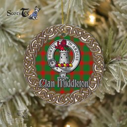 Middleton Celtic Circle Plaid Ornament Gift. Christmas Tree Ornament Tartan Ornament Great Christmas Ornaments Gift