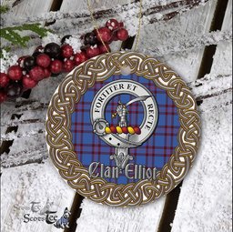 Elliot Celtic Circle Plaid Ornament Gift. Christmas Tree Ornament Tartan Ornament Great Christmas Ornaments Gift