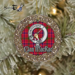MacRae Celtic Circle Plaid Ornament Gift. Christmas Tree Ornament Tartan Ornament Great Christmas Ornaments Gift