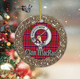 MacRae Celtic Circle Plaid Ornament Gift. Christmas Tree Ornament Tartan Ornament Great Christmas Ornaments Gift
