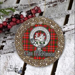 MacKinnon Celtic Circle Plaid Ornament Gift. Christmas Tree Ornament Tartan Ornament Great Christmas Ornaments Gift