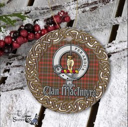 MacIntyre Celtic Circle Plaid Ornament Gift. Christmas Tree Ornament Tartan Ornament Great Christmas Ornaments Gift
