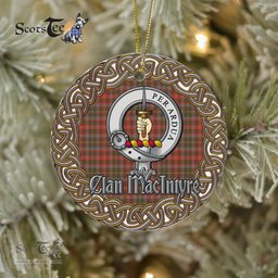 MacIntyre Celtic Circle Plaid Ornament Gift. Christmas Tree Ornament Tartan Ornament Great Christmas Ornaments Gift