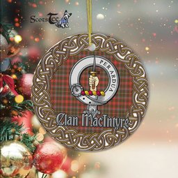 MacIntyre Celtic Circle Plaid Ornament Gift. Christmas Tree Ornament Tartan Ornament Great Christmas Ornaments Gift