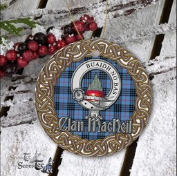 MacNeill Of Barra Celtic Circle Plaid Ornament Gift. Christmas Tree Ornament Tartan Ornament Great Christmas Ornaments Gift
