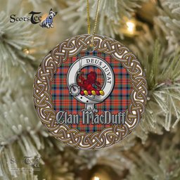 MacDuff Celtic Circle Plaid Ornament Gift. Christmas Tree Ornament Tartan Ornament Great Christmas Ornaments Gift